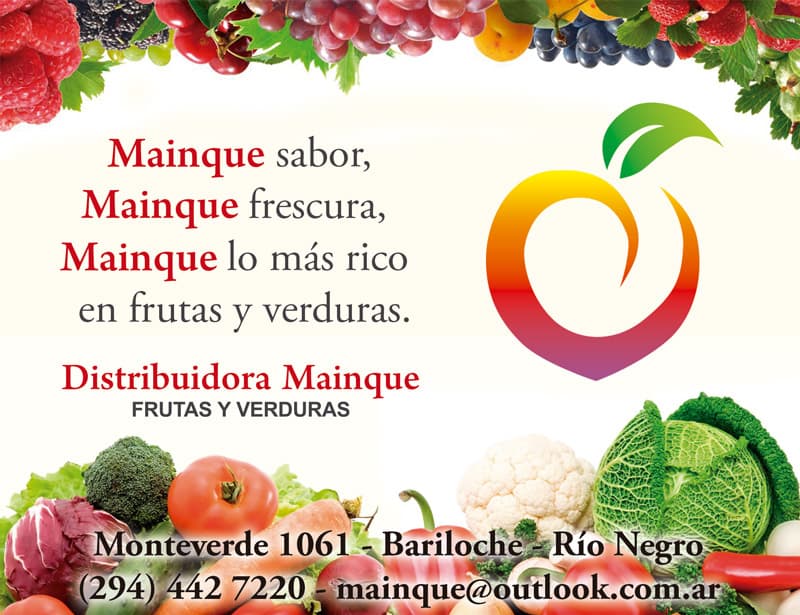 Mainque, frutas, verduras y vinos